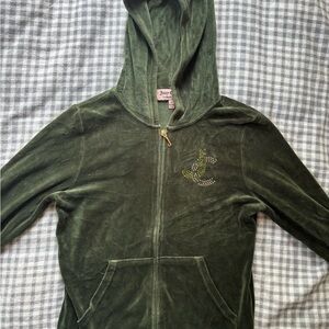 Juicy Couture Olive Velour Jacket